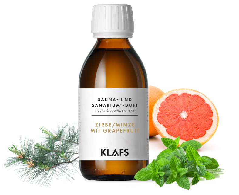 Sauna- und SANARIUM® Duft 200 ml Zirbe/Minze mit Grapefruit