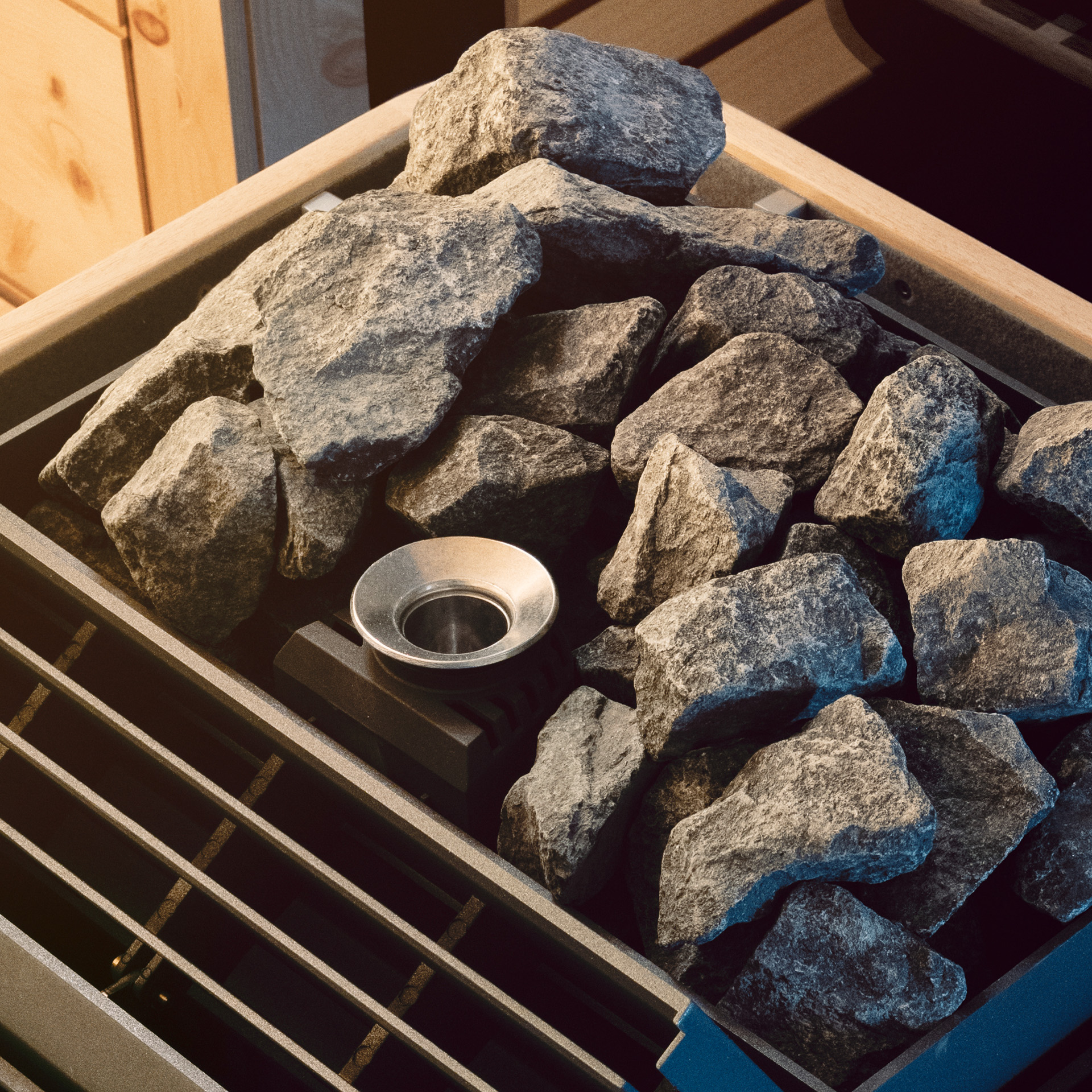 Olivin Saunasteine für Sauna und Sanarium